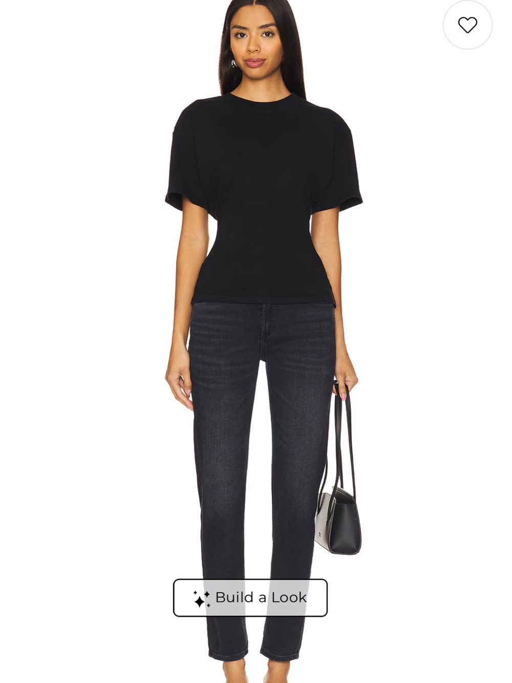 Citizens Of Humanity Black Straight-Leg Jeans, Premium Vintage, Elsa mid rise.